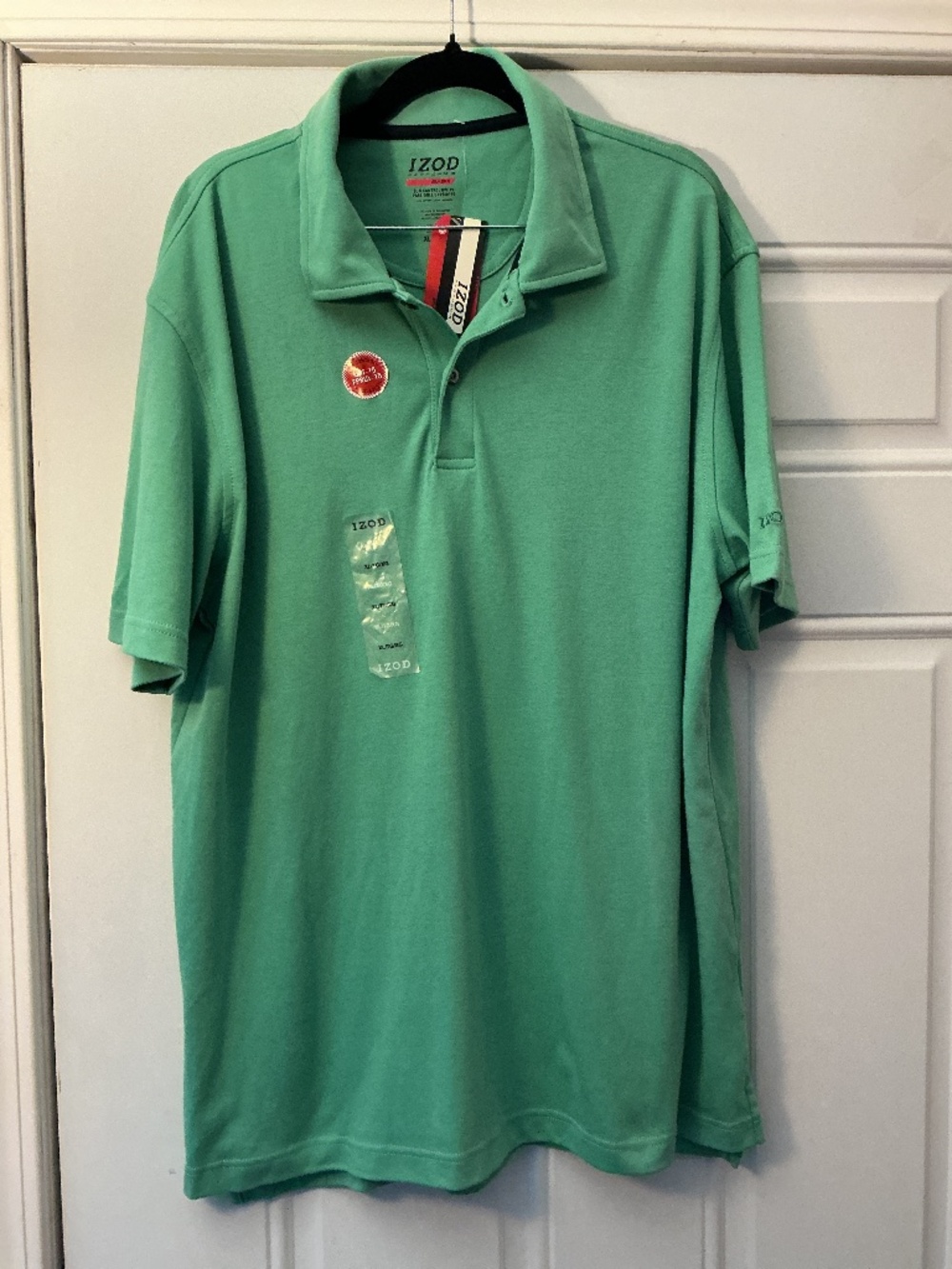 NEW WITH TAGS Men's Green IZOZ Perfom X  Polo Shirt size Xl